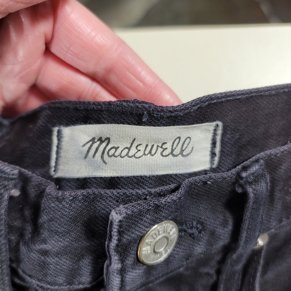 Madewell Jeans Womens 28* Black The Dad Jean Relaxed Baggy Straight Faded Denim - Picture 11 of 14